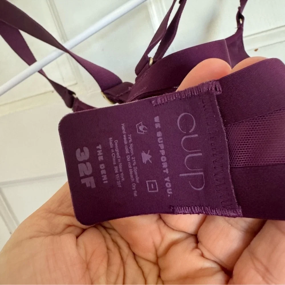Cuup purple The Demi‎ mesh underwire bra size 32F